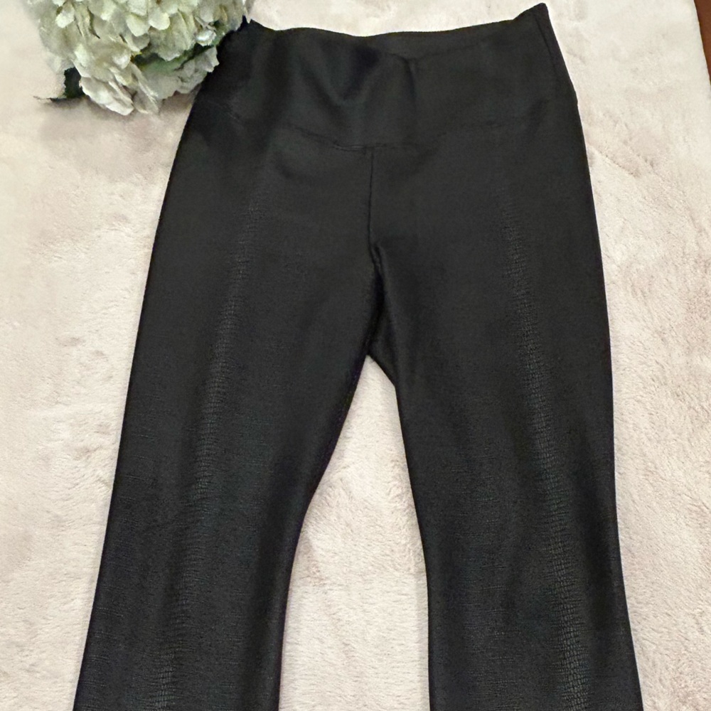 White House Black Market Faux-Suede Black Snake- Print Runway Leggings, Size 2S